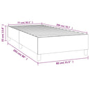 Boxspring sengeramme Mørkegrå 80x200 cm Fløjl