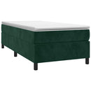 Boxspring sengeramme Mørkegrøn 80x200 cm Fløjl