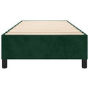 Boxspring sengeramme Mørkegrøn 80x200 cm Fløjl