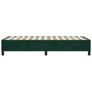 Boxspring sengeramme Mørkegrøn 80x200 cm Fløjl