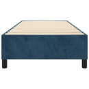 Boxspring sengeramme Mørkeblå 80x200 cm Fløjl