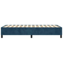 Boxspring sengeramme Mørkeblå 80x200 cm Fløjl