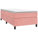 Boxspring sengeramme 80x200 cm fløjl pink