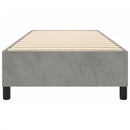 Boxspring sengeramme Lysegrå 90x190 cm Fløjl