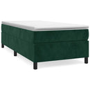 Boxspring sengeramme Mørkegrøn 90x190 cm Fløjl