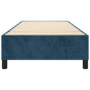 Boxspring sengeramme Mørkeblå 90x190 cm Fløjl