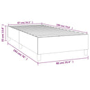 Boxspring sengeramme Mørkeblå 90x190 cm Fløjl