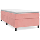 Boxspring sengeramme 90x190 cm fløjl pink
