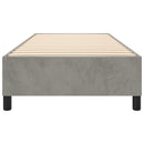 Boxspring sengeramme Lysegrå 90x200 cm Fløjl