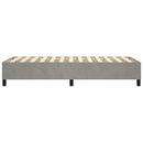Boxspring sengeramme Lysegrå 90x200 cm Fløjl