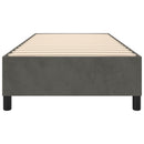 Boxspring sengeramme Mørkegrå 90x200 cm Fløjl