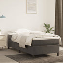 Boxspring sengeramme Mørkegrå 90x200 cm Fløjl