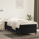 Boxspring sengeramme 90x200 cm fløjl sort