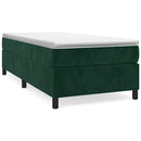 Boxspring sengeramme Mørkegrøn 90x200 cm Fløjl