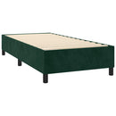 Boxspring sengeramme Mørkegrøn 90x200 cm Fløjl