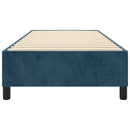 Boxspring sengeramme Mørkeblå 90x200 cm Fløjl