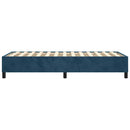 Boxspring sengeramme Mørkeblå 90x200 cm Fløjl
