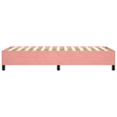 Boxspring sengeramme 90x200 cm fløjl pink