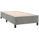 Boxspring sengeramme Lysegrå 100x200 cm Fløjl