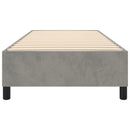 Boxspring sengeramme Lysegrå 100x200 cm Fløjl