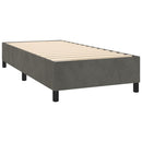 Boxspring sengeramme Mørkegrå 100x200 cm Fløjl
