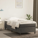 Boxspring sengeramme Mørkegrå 100x200 cm Fløjl