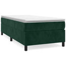 Boxspring sengeramme Mørkegrøn 100x200 cm Fløjl