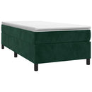 Boxspring sengeramme Mørkegrøn 100x200 cm Fløjl