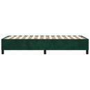 Boxspring sengeramme Mørkegrøn 100x200 cm Fløjl