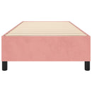 Boxspring sengeramme 100x200 cm fløjl pink