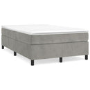 Boxspring sengeramme Lysegrå 120x200 cm Fløjl