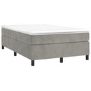 Boxspring sengeramme Lysegrå 120x200 cm Fløjl