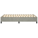 Boxspring sengeramme Lysegrå 120x200 cm Fløjl
