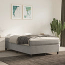 Boxspring sengeramme Lysegrå 120x200 cm Fløjl