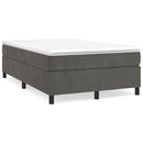 Boxspring sengeramme Mørkegrå 120x200 cm Fløjl