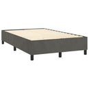 Boxspring sengeramme Mørkegrå 120x200 cm Fløjl