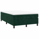 Boxspring sengeramme Mørkegrøn 120x200 cm Fløjl