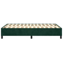 Boxspring sengeramme Mørkegrøn 120x200 cm Fløjl