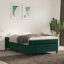 Boxspring sengeramme Mørkegrøn 120x200 cm Fløjl
