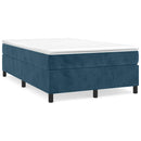 Boxspring sengeramme Mørkeblå 120x200 cm Fløjl