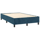 Boxspring sengeramme Mørkeblå 120x200 cm Fløjl
