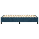 Boxspring sengeramme Mørkeblå 120x200 cm Fløjl