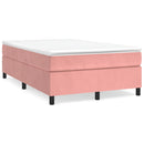 Boxspring sengeramme 120x200 cm fløjl pink