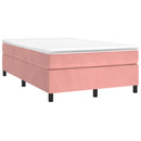 Boxspring sengeramme 120x200 cm fløjl pink