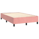 Boxspring sengeramme 120x200 cm fløjl pink