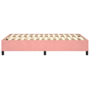 Boxspring sengeramme 120x200 cm fløjl pink