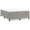 Boxspring sengeramme Lysegrå 140x190 cm Fløjl