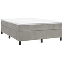 Boxspring sengeramme Lysegrå 140x190 cm Fløjl