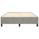 Boxspring sengeramme Lysegrå 140x190 cm Fløjl