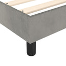 Boxspring sengeramme Lysegrå 140x190 cm Fløjl